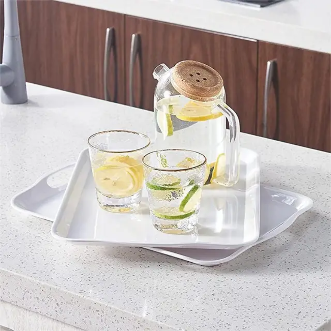 Hotel Grade White Melamine Serving Tray | 45cm x 38cm