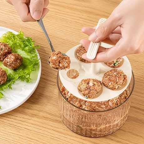 Translucent Meatball Maker | Orange & White- Furaha Finds Kenya