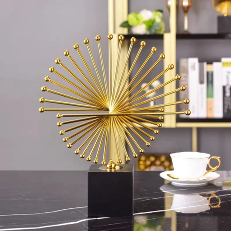Executive Metal Abstract Spiked Sculpture