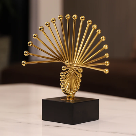Executive Metal Abstract Spiked Sculpture