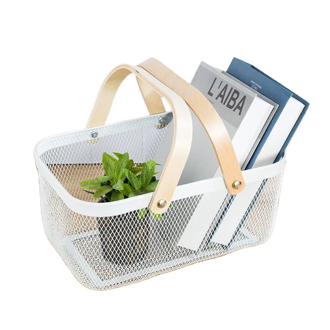 Big Storage/Fruit Basket with Bamboo Handles- Furaha Finds Kenya