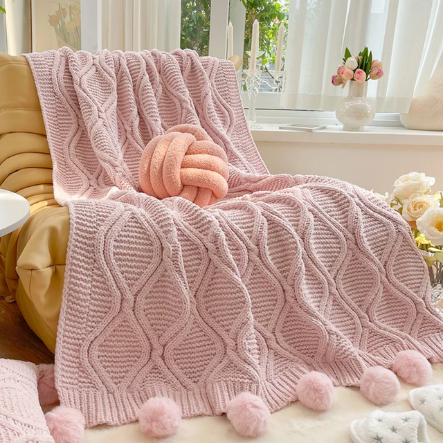 Knitted Throw Blanket Soft, Warm & Cozy- Furaha Finds Kenya