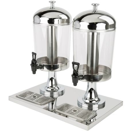 16 Ltr (8x2Ltr) Stainless Steel Double Juice Dispenser