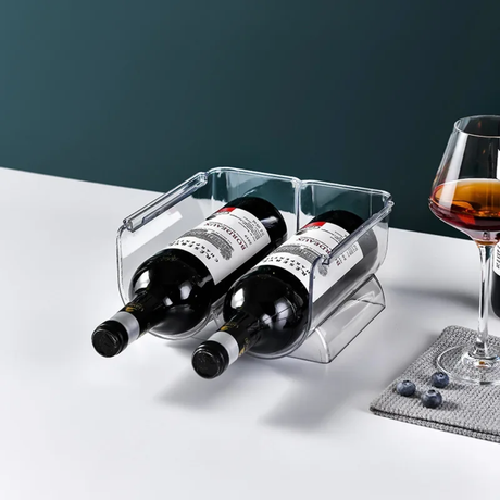 high Quality Plastic 3 in 1 Stackable Wine & Bottle Storage Rack- Furaha Finds Kenya