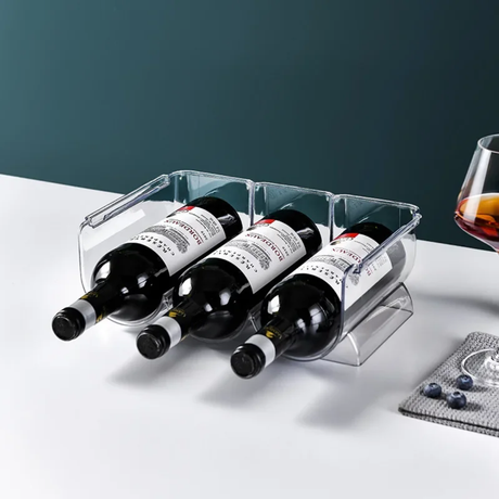 high Quality Plastic 3 in 1 Stackable Wine & Bottle Storage Rack- Furaha Finds Kenya