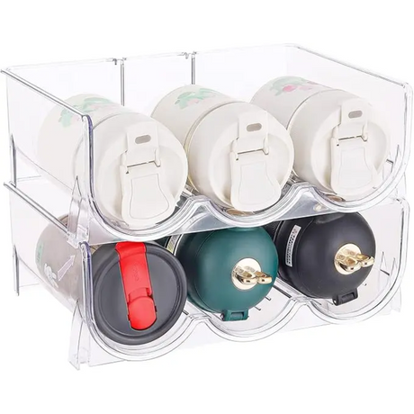 high Quality Plastic 3 in 1 Stackable Wine & Bottle Storage Rack- Furaha Finds Kenya