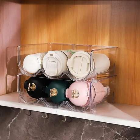 high Quality Plastic 3 in 1 Stackable Wine & Bottle Storage Rack- Furaha Finds Kenya