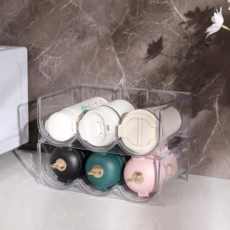 high Quality Plastic 3 in 1 Stackable Wine & Bottle Storage Rack- Furaha Finds Kenya