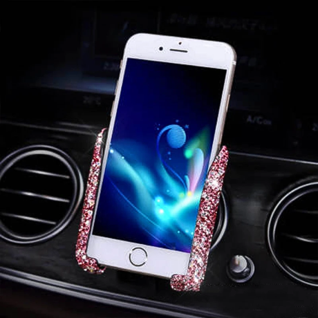 High Quality ABS + Rhinestones Diamond Crystal Car Phone Holder