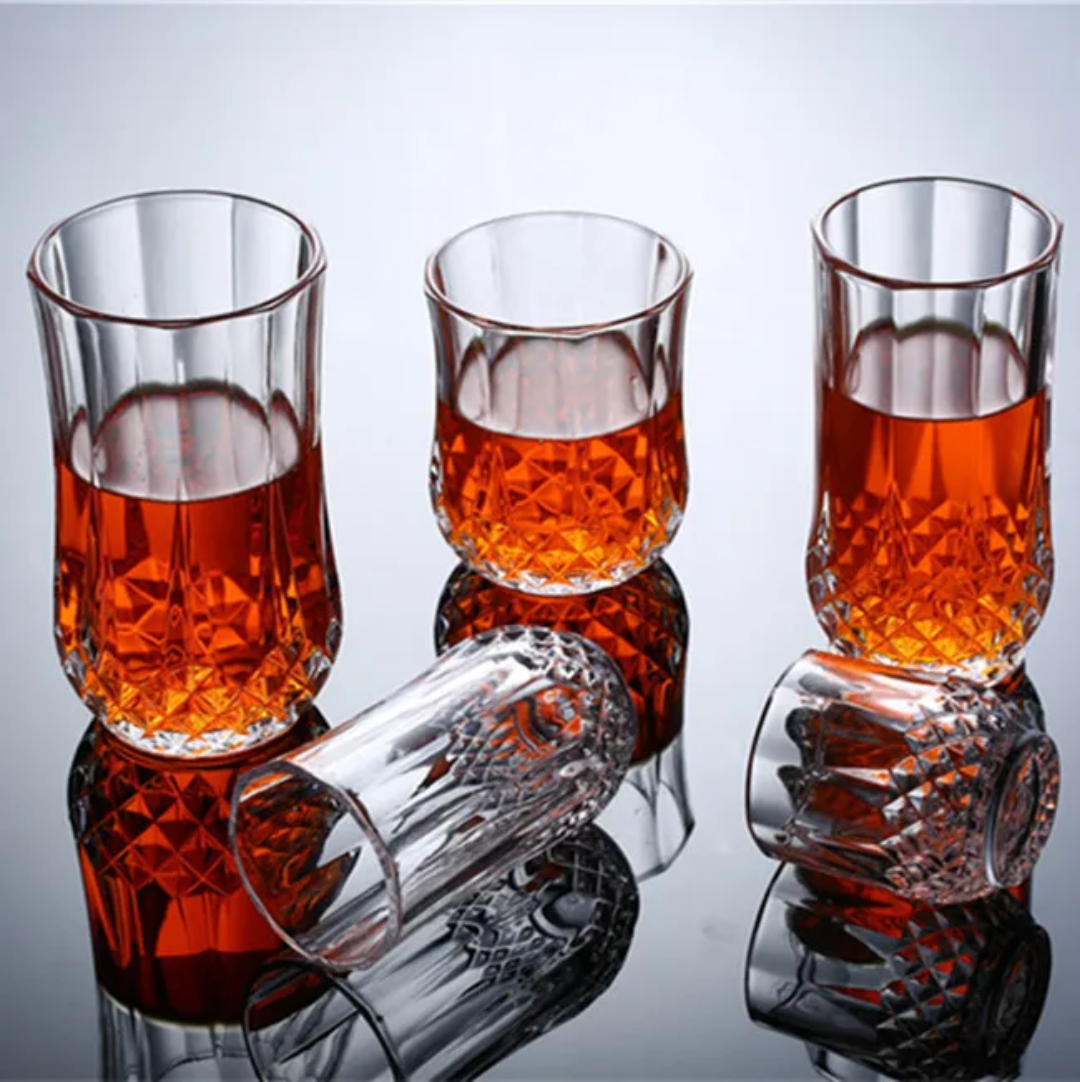 High Quality glass ElegantDiamond Glasses |Set of 6 Pcs- Furaha Finds Kenya
