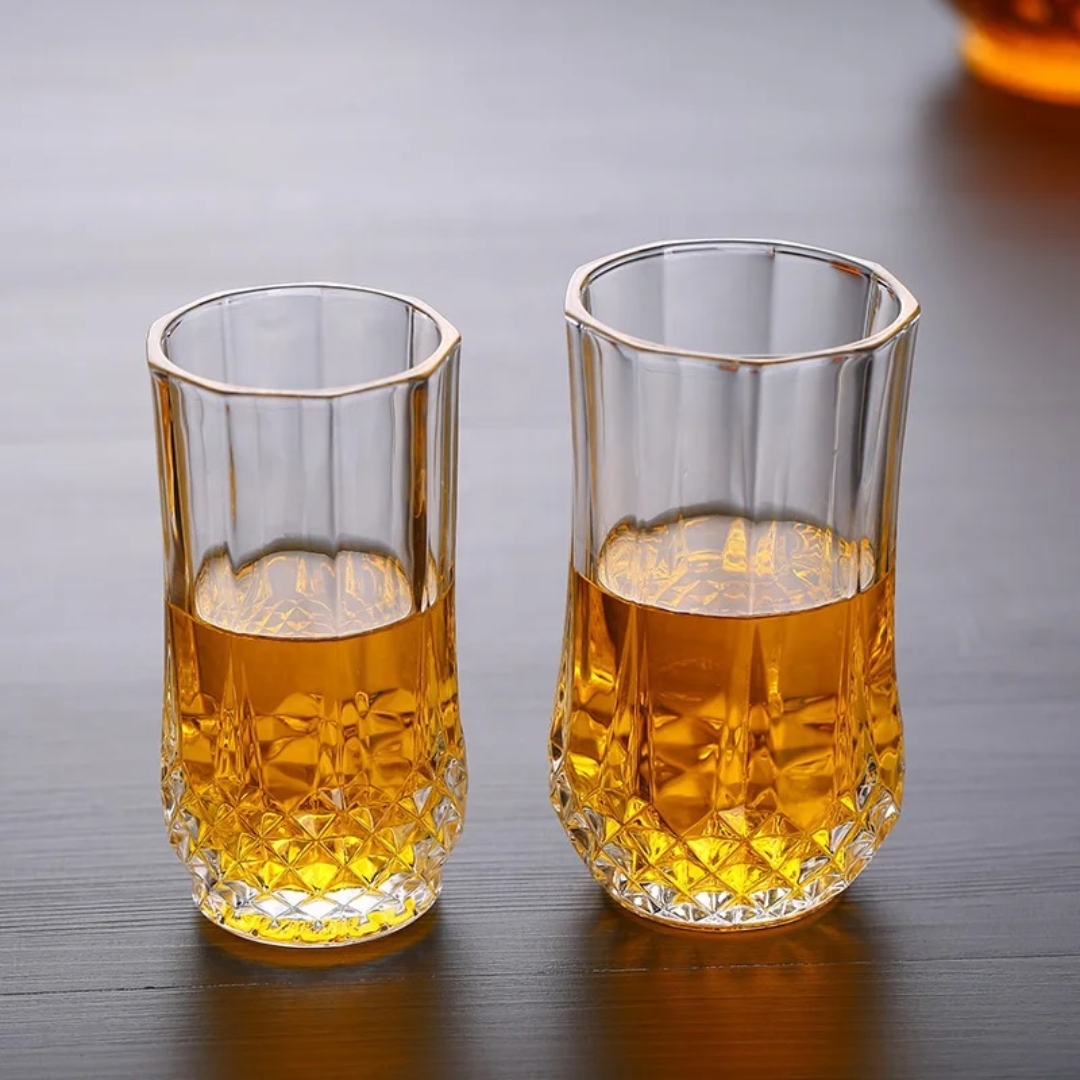 High Quality glass ElegantDiamond Glasses |Set of 6 Pcs- Furaha Finds Kenya