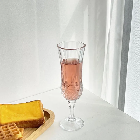 High Quality Crystal Glass Crystal Champagne Glasses Set of 6- Furaha Finds Kenya