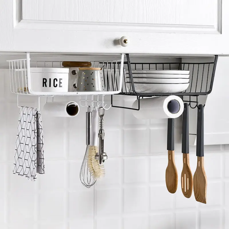 Kitchen Cabinet Under Shelf Double Layer Storage Rack- Furaha Finds Kenya