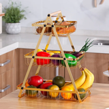 Gold 3 Tier Storage/Fruit Organizer Rack
