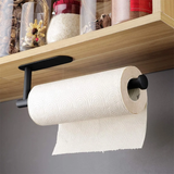 Stainless Wall Mounted Paper Towel Holder (Silver/Black)- Furaha Finds Kenya
