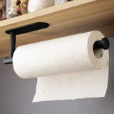 Stainless Wall Mounted Paper Towel Holder (Silver/Black)- Furaha Finds Kenya