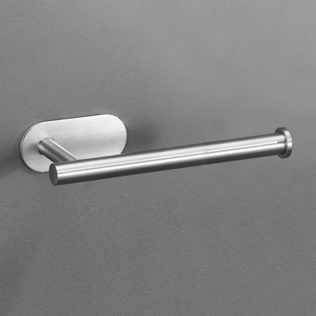 Stainless Wall Mounted Paper Towel Holder (Silver/Black)- Furaha Finds Kenya