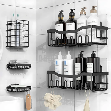 5pcs Triangular Shower Caddy Shelf|Bathroom Organizer
