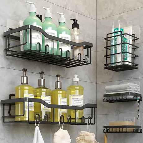 5pcs Triangular Shower Caddy Shelf|Bathroom Organizer