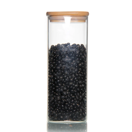 Spaghetti & Cereal Storage Jars 2000ml Borosilicate Glass with Bamboo Lid- Furaha Finds Kenya
