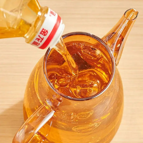 Glass Oil/Vinegar Dispenser Jar with Bamboo Lid | 1000ml Capacity with non-slip rubber base- Furaha Finds Kenya