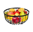 Heavy-Duty Black Fruit Basket with Bamboo Base – 25cm Diameter | Decorative & Functional- Furaha Finds Kenya