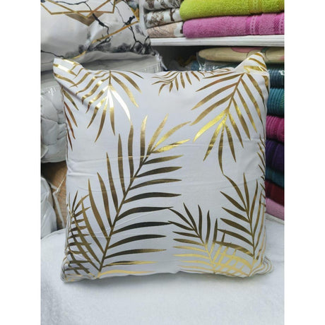 18" by 18" Decorative Gold Striped Velvet Cushion Covers | Stylish Printed Patterns | Home Decor