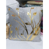 18" by 18" Decorative Gold Striped Velvet Cushion Covers | Stylish Printed Patterns | Home Decor