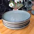 18pcs Unique Dining Set Army Green Dinnerware Sets