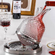 1.5L 360° Rotating Wine Decanter with Slanted Anti-Spill Top Decor Decanters