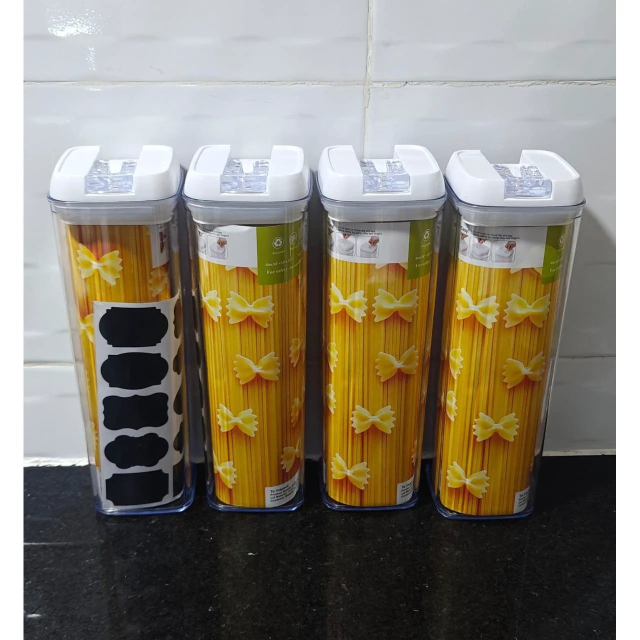 1.9L Acrylic Food Storage Containers with Labels and Pen Acrylic cereal storage Food Storage Containers
