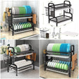 2 Layer Black Dishwasher | Metallic Finish | Efficient & Organized Dishwashing