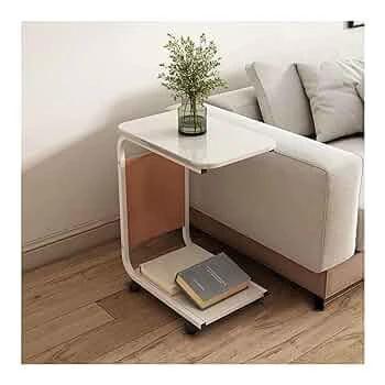 2 Layer Trolley with Matching Insert Pocket Side Stool Table – 58 × 36 × 4.5 cm Side table Carts