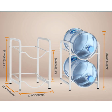 2 Layer Water Bottle Rack Sturdy Storage Organizer