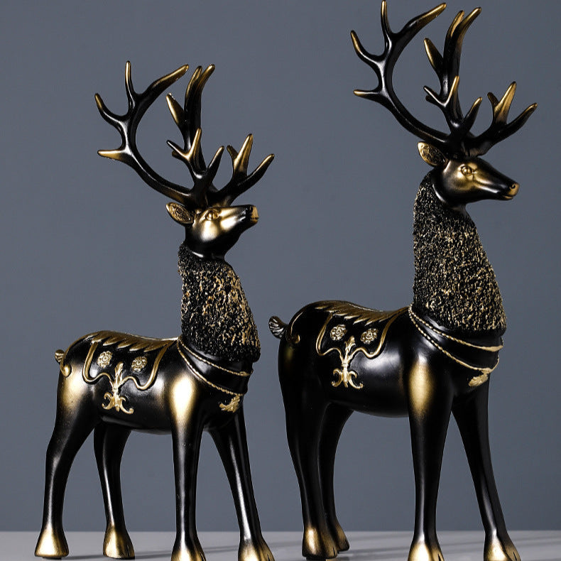 2 Packs Luxury Deer Ornaments Nordic Modern Home Décor
