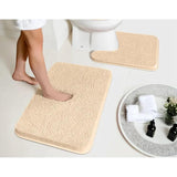 2-Piece Thick Microfibre Bathmat & Toilet Mat Set – Ultra Soft & Luxury Feel