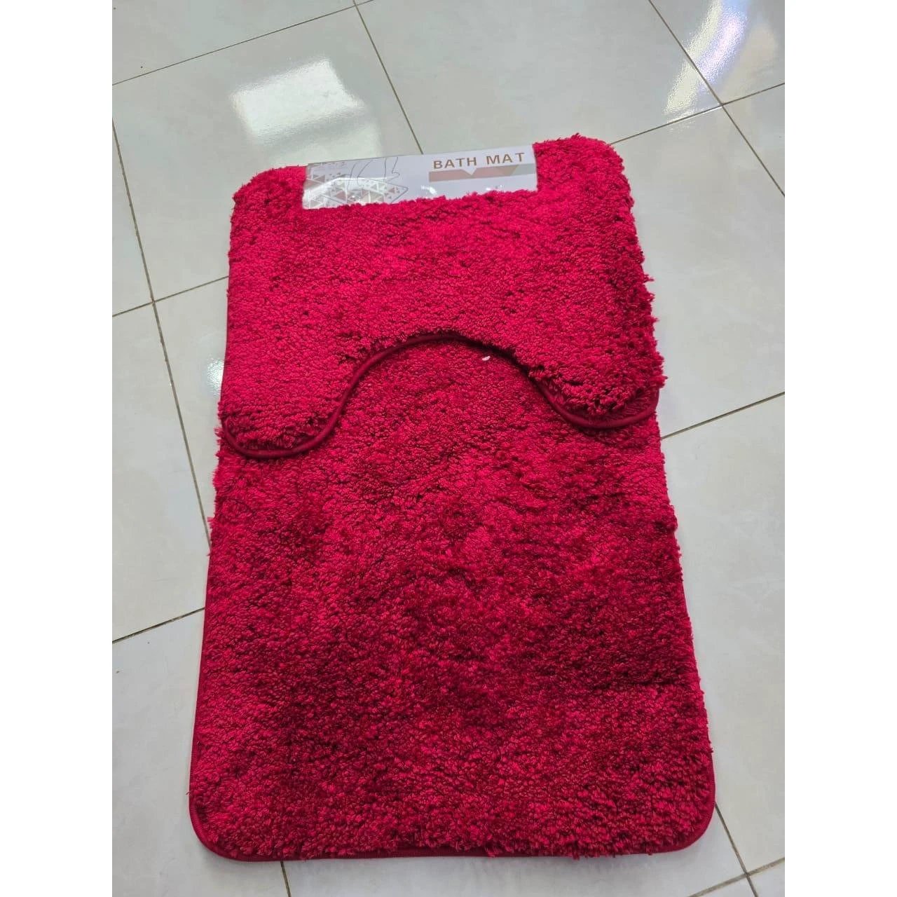 2-Piece Thick Microfibre Bathmat & Toilet Mat Set – Ultra Soft & Luxury Feel Bath Mats & Rugs