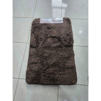 2-Piece Thick Microfibre Bathmat & Toilet Mat Set – Ultra Soft & Luxury Feel Bath Mats & Rugs