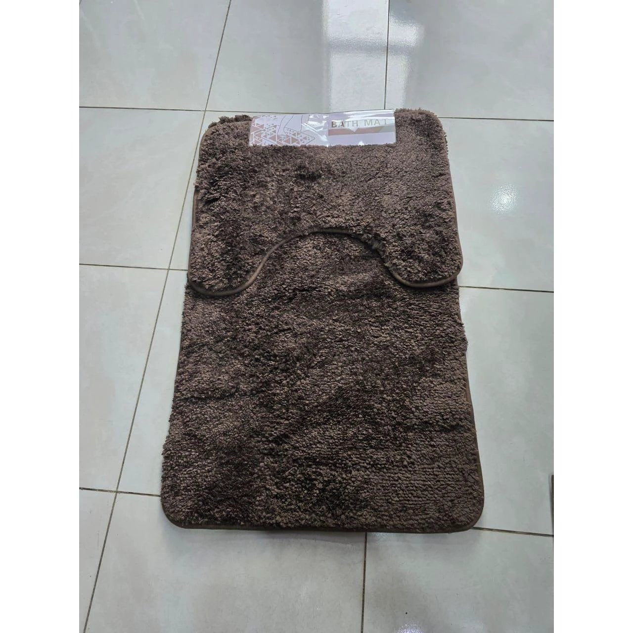 2-Piece Thick Microfibre Bathmat & Toilet Mat Set – Ultra Soft & Luxury Feel Bath Mats & Rugs