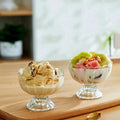 2 Piece Transparent Clear Cocktail Glass Dessert Cup Set | Perfect For Serving Cocktails, Mousse, Sorbet, Or Other Desserts At Parties, Gatherings, Everyday Use Tableware Beer Glasses