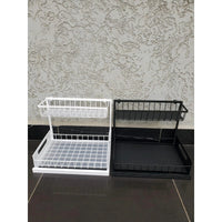 2 Tier Multipurpose Metal Organizer with Slide Rails Kitchen organizer
