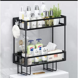 2 Tier Space-Saving Over the Toilet Storage Rack No-Drill Organizer