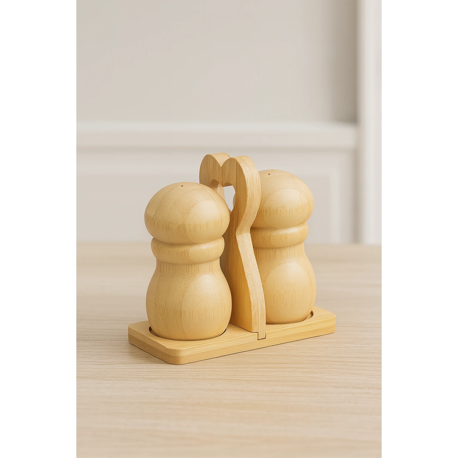 2 in 1 Bamboo Salt Shakers with Dual Compartment Design kitchen and dinning Condiment Dispensers