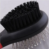 2 in 1 Cat & Dog Grooming Brush Self Cleaning Slicker & Pet Hair Remover for All Breeds
