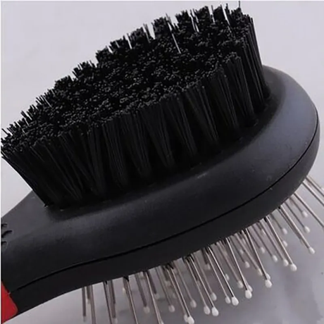 2 in 1 Cat & Dog Grooming Brush Self Cleaning Slicker & Pet Hair Remover for All Breeds