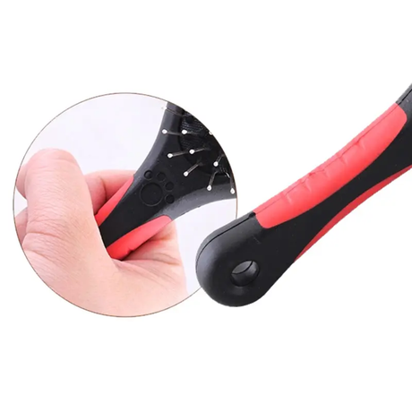 2 in 1 Cat & Dog Grooming Brush Self Cleaning Slicker & Pet Hair Remover for All Breeds