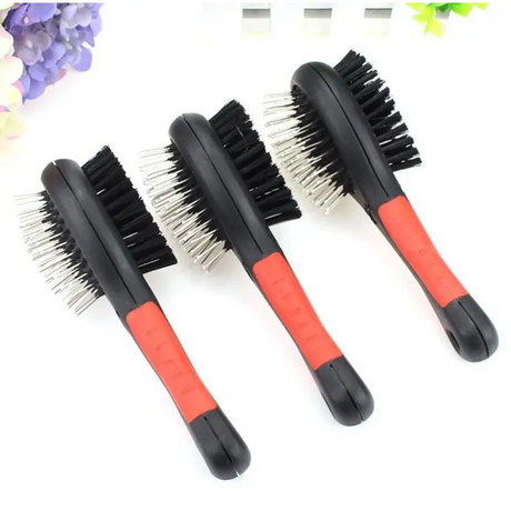 2 in 1 Cat & Dog Grooming Brush Self Cleaning Slicker & Pet Hair Remover for All Breeds