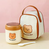 2 in 1 Food Flask Thermos with Matching Insulated Lunch Bag – 530ml