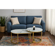 2 in 1 Round Glass and Oval Top Nesting Tables Modern Design Coffee Tables Coffee Tables