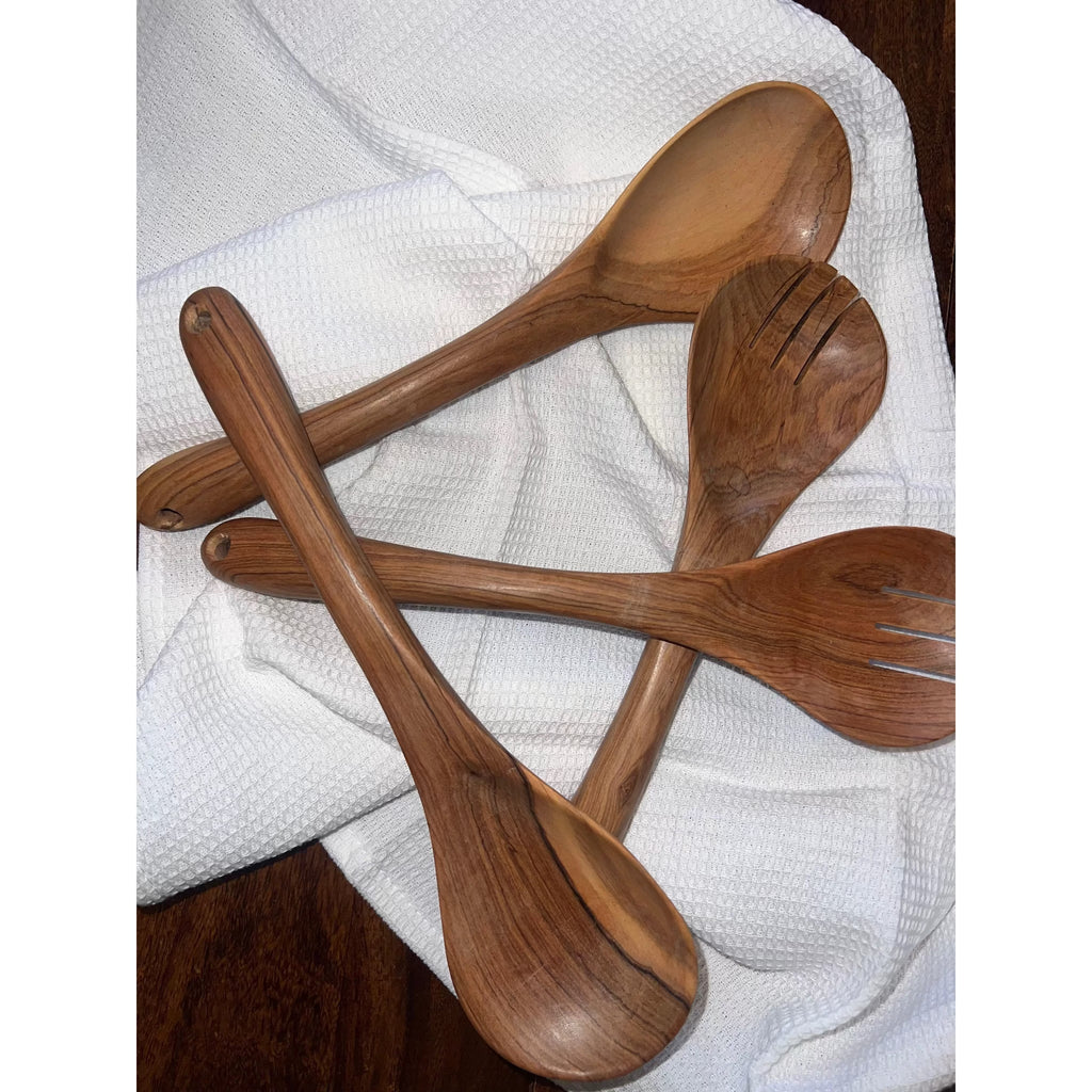 2 pcs Mahogany Wooden Kitchen Utensil Cooking Set Durable & Eco Friendly Cooking Tools Cooking Stick Black November Kitchen Utensil Sets